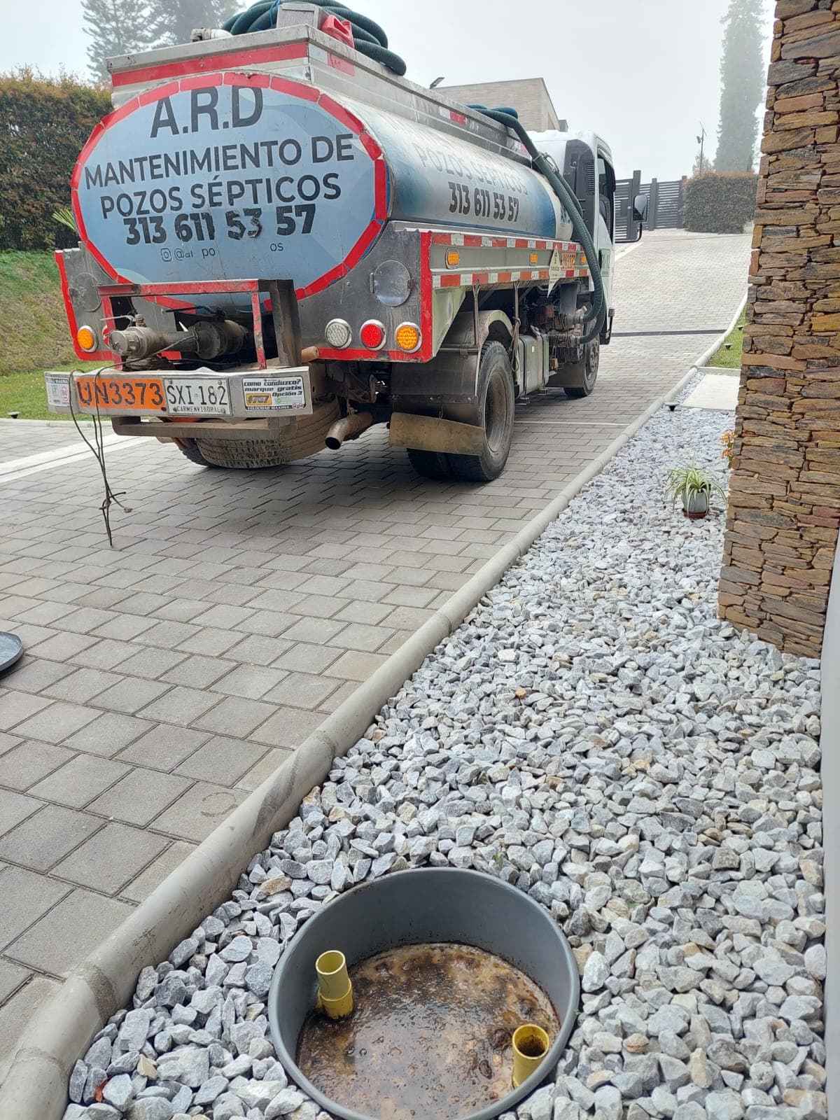 Antes y después - pozo séptico doméstico