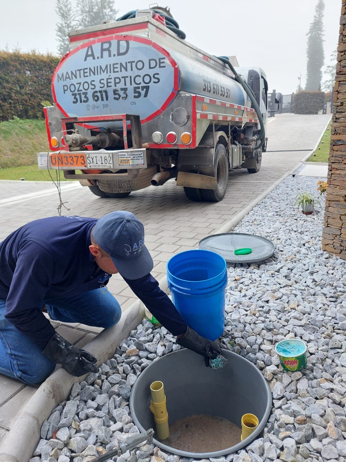 Antes y después - pozo séptico doméstico