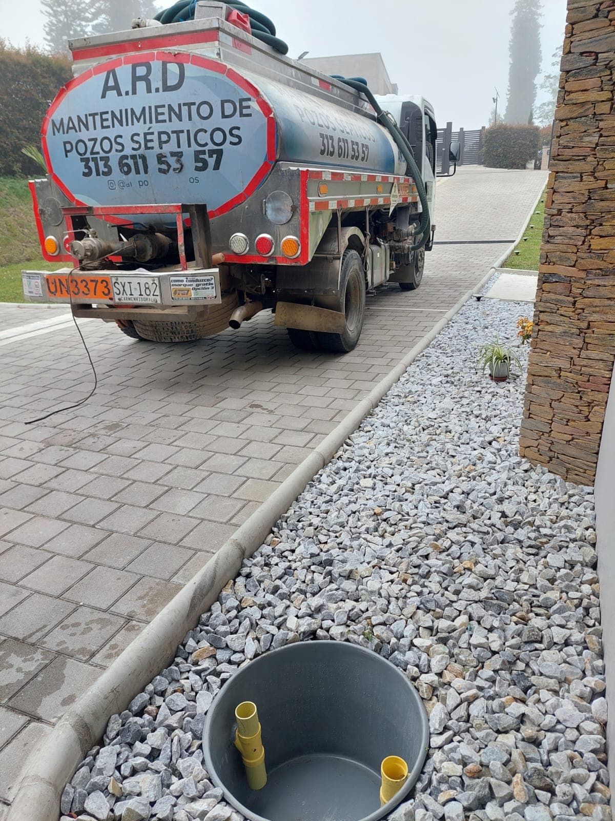 Antes y después - pozo séptico doméstico