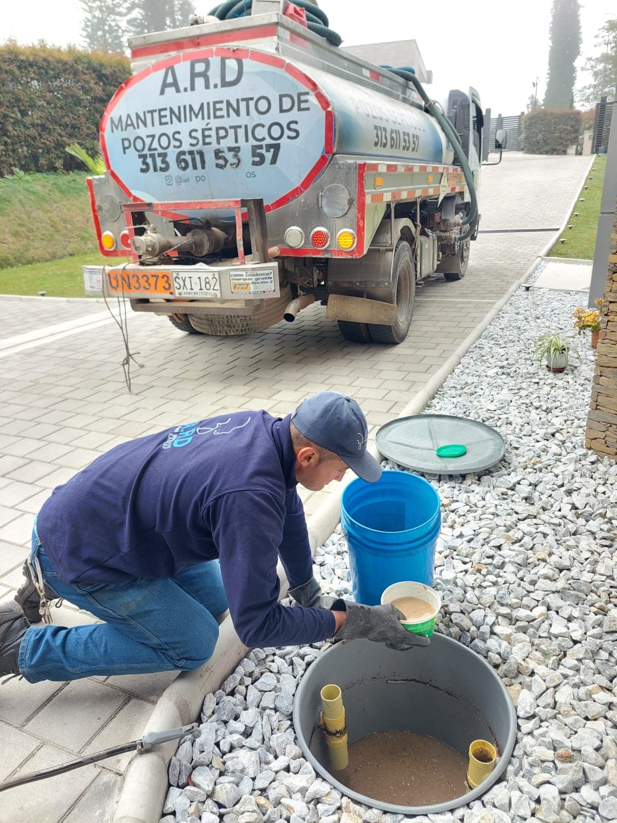 Antes y después - pozo séptico doméstico