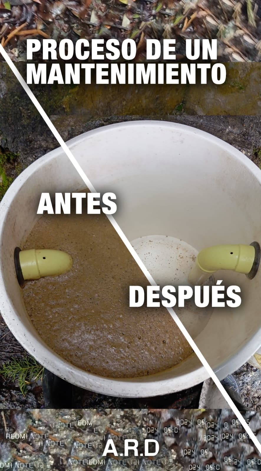 Antes y después - resultado del servicio