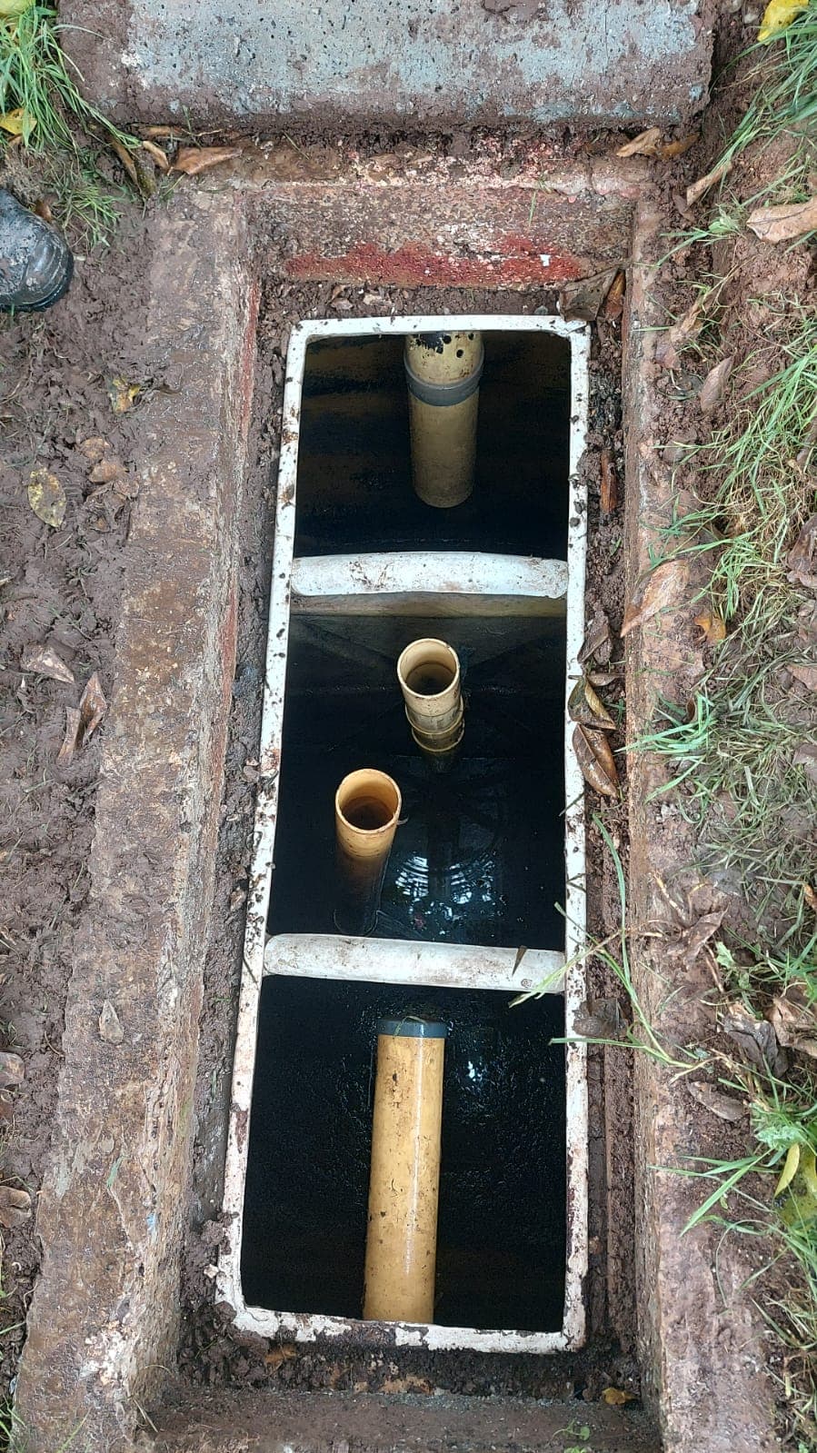 Antes y después - pozo séptico doméstico